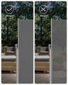 Paravan lateral pentru gradina sau terasa / copertina solara laterala, Songmics, sistem de fixare inclus, UV 50+, 160x400 cm, gri