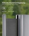 Paravan lateral pentru gradina sau terasa / copertina solara laterala, Songmics, sistem de fixare inclus, UV 50+, 180x400 cm, gri