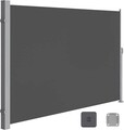 Paravan lateral pentru gradina sau terasa / copertina solara laterala, Songmics, sistem de fixare inclus, 200x300 cm, gri