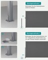 Paravan lateral pentru gradina sau terasa / copertina solara laterala, Songmics, sistem de fixare inclus, UV 50+, 200x400 cm, gri