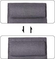 Scaun balansoar reglabil in 5 pozitii, Songmics, 67x125x91 cm, max 150 kg, lemn de mesteacan/textil cu aspect de in, gri inchis/natural