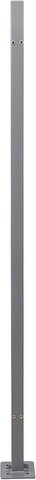 Stalp cu fixare in pamant pentru paravan lateral Songmics, 11.5x11.5x152 cm, fier rezistent la rugina, gri