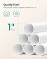 Etajera de colt extensibila pentru baie, Songmics, 85-305 cm, max 8 kg, plastic, alb