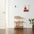 Raft de depozitare multifunctional Songmics, 60x26x66 cm, bambus, natural/alb