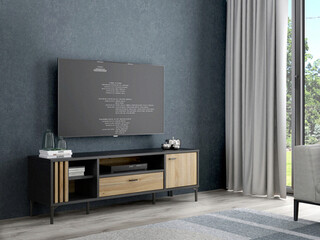 159.5x41.5x51 cm, Stejar;Negru