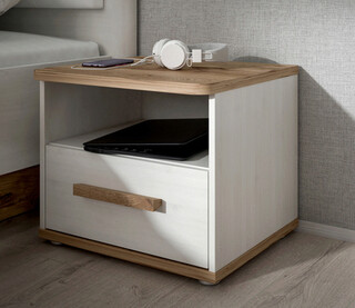 48.4x45.1x41.5 cm, Alb;Stejar