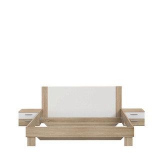 180x200 cm, Stejar;Alb