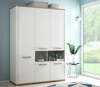 145x59.9x198.3 cm, Alb;Stejar