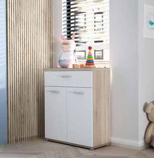 79.9x34.8x93 cm, Sonoma;Alb