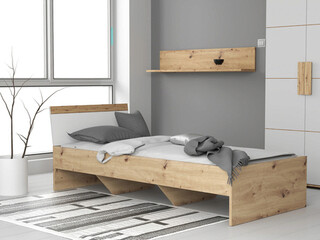 120x200 cm, Stejar;Alb