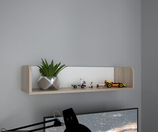 79.9x25.8x17.5 cm, Stejar;Alb