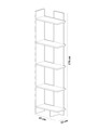 Biblioteca Als, Zena Home, 47x22x170 cm, bej/alb