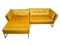 Coltar stanga Relax Yellow, Heinner, 258x170x80 cm, catifea