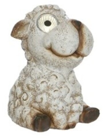 Lampa solara de gradina Sheep, Lumineo, H14cm, alb