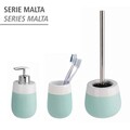 Dozator sapun lichid Malta, Wenko, 7.5x8x15 cm, ceramica, verde menta/alb