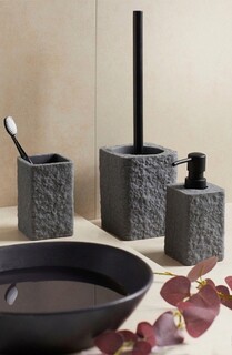 11.2x10x37 cm, Antracit, Perie toaleta