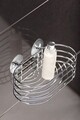 Polita pentru baie Turbo-Loc, Wenko, 23.5x13.5x10.5 cm, metal/otel, argintiu lucios