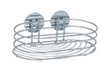 Polita pentru baie Turbo-Loc, Wenko, 23.5x13.5x10.5 cm, metal/otel, argintiu lucios