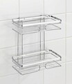 Polita pentru baie Premium, Wenko, 24x13.5x27 cm, inox, argintiu lucios