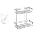 Polita pentru baie Premium, Wenko, 24x13.5x27 cm, inox, argintiu lucios