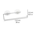 Suport rola servetele Static-Loc, Wenko, 30x8.5 cm, metal/PET, argintiu lucios
