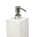 Dozator sapun lichid Nylla, Homla, 7.6x7.6x17.6 cm, marmura/lemn, alb