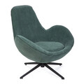 Fotoliu Lunaire, Homla, 86x76x87 cm, metal/catifea din poliester, verde