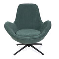 Fotoliu Lunaire, Homla, 86x76x87 cm, metal/catifea din poliester, verde