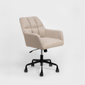 Scaun de birou rotativ Seensa, 67x58x81-89 cm, metal/poliester, bej deschis
