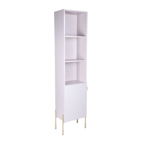Dulap ingust pentru baie Navado, Homla, 40x28x160 cm, PAL/MDF, casmir