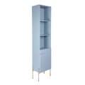 Dulap ingust pentru baie Navado, Homla, 40x28x160 cm, PAL/MDF, albastru