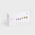 Set 6 pahare vodca Samber, Homla, 5.5x16 cm, sticla, multicolor