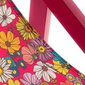 Sezlong Floral Aura, Homla, 58.5x42x52.5 cm, lemn, roz