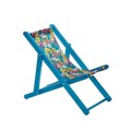 Sezlong Floral Aura, Homla, 58.5x42x52.5 cm, lemn, albastru