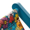 Sezlong Floral Aura, Homla, 58.5x42x52.5 cm, lemn, albastru
