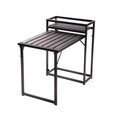 Set mobilier gradina/terasa 3 piese Nunav, Homla, 45x46x80 cm / 84x59x84 cm, metal/polipropilena, negru