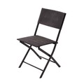 Set mobilier gradina/terasa 3 piese Nunav, Homla, 45x46x80 cm / 84x59x84 cm, metal/polipropilena, negru