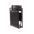 Set mobilier gradina/terasa 3 piese Nunav, Homla, 45x46x80 cm / 84x59x84 cm, metal/polipropilena, negru