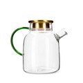 Ceainic Kubbe, Homla, 1.8 L, sticla/inox, verde/auriu