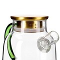 Ceainic Kubbe, Homla, 1.8 L, sticla/inox, verde/auriu