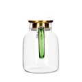 Ceainic Kubbe, Homla, 1.8 L, sticla/inox, verde/auriu