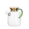 Ceainic Kubbe, Homla, 1.8 L, sticla/inox, verde/auriu
