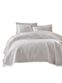 Set cuvertura pique dubla, Grace - Cream, Şaheser, Bumbac