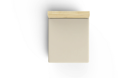 Cearceaf cu elastic pat dublu (IT), Cream, Patik, Bumbac