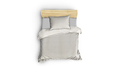 Lenjerie de pat pentru o persoana (FR), 2 piese, Lilyum - Cream, Whitney, 80% BUMBAC/20% POLIESTER