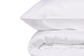 Lenjerie de pat dubla Super King (FR), 3 piese, Elegant - White, Cotton Box, Bumbac Satinat