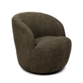 Fotoliu pivotant Svingen, Homla, 77x65.5x69 cm, MDF/poliester, olive