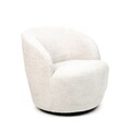 Fotoliu pivotant Svingen, Homla, 77x65.5x69 cm, MDF/poliester, ecru