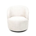 Fotoliu pivotant Svingen, Homla, 77x65.5x69 cm, MDF/poliester, ecru