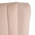 Fotoliu Mills, Homla, 75x60x102 cm, metal/catifea din poliester, bej
